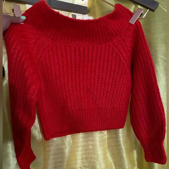 knitted off the shoulder sweater - Picture 5 of 5